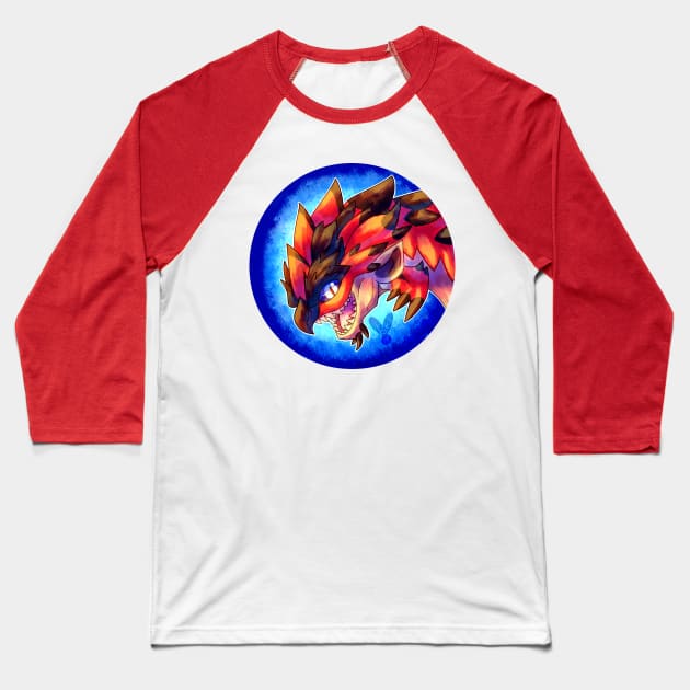 Huntable Monsters - Rathalos Baseball T-Shirt by BeatBawksStudio